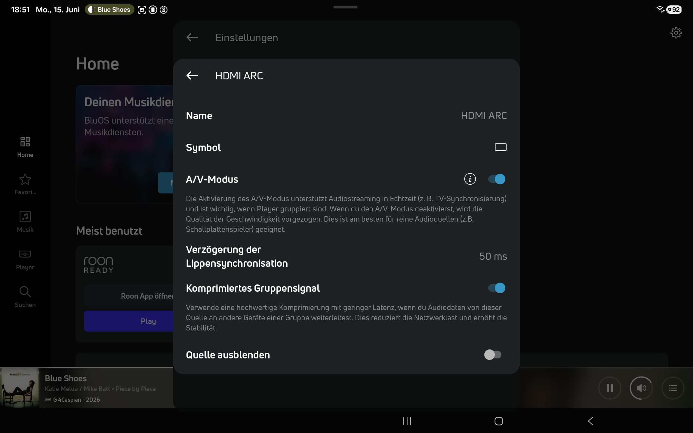 Caspian 4 G Streaming HDMI Einstellungen